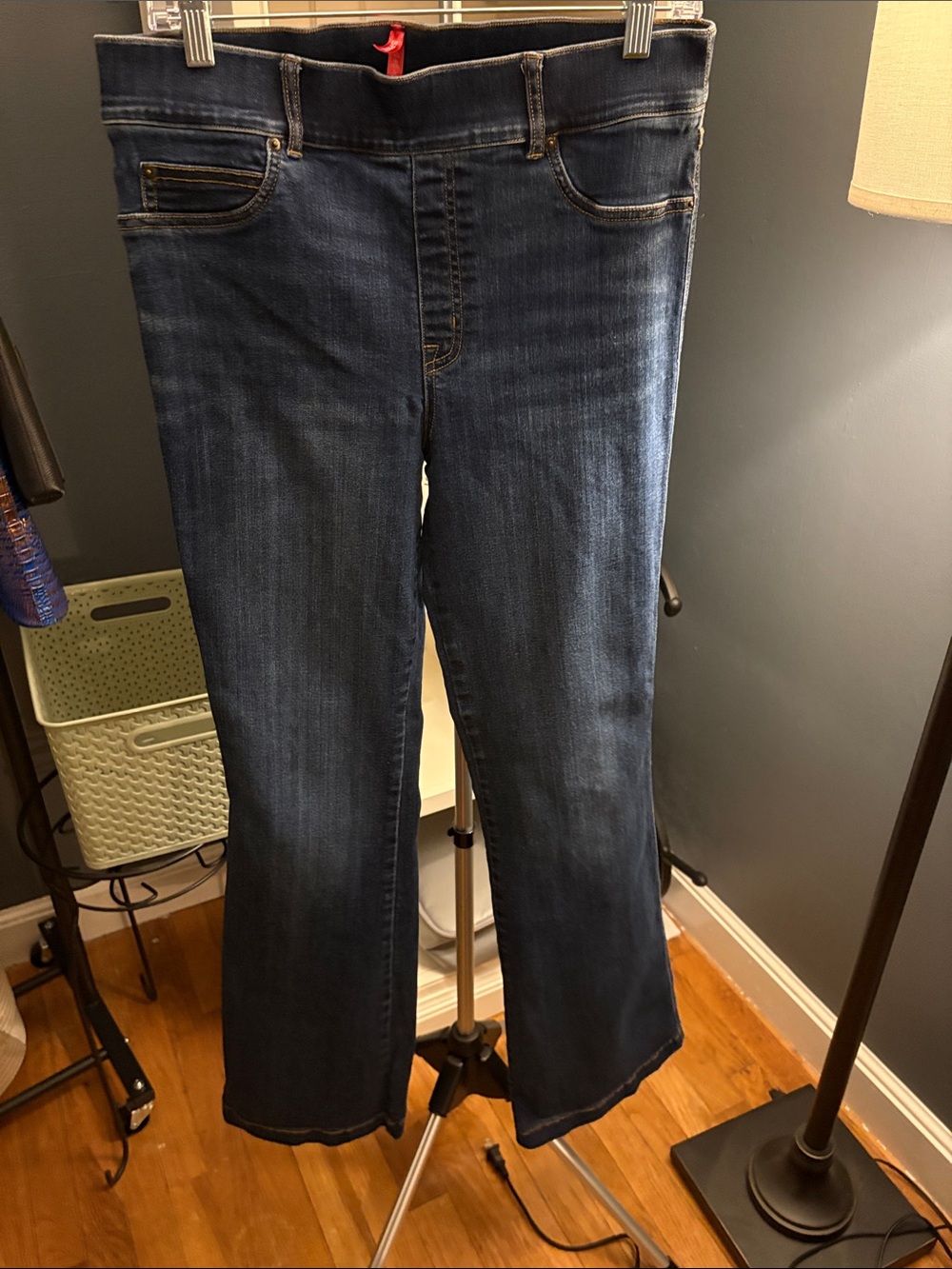 SPANX Dark Blue Flare Jeans- long